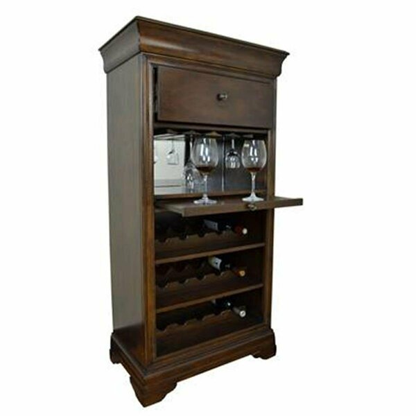 Ram Game Room BAR CABINET WITH WINE RACK - BLACK BRCB2-BLK